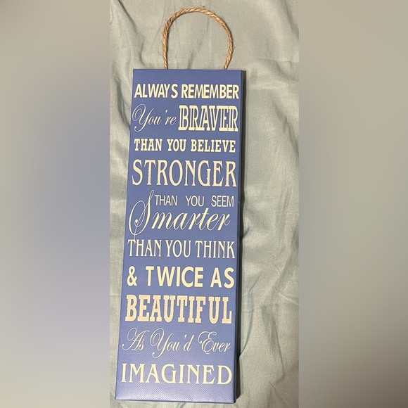 Motivation Canvas Sign (Blue) - Picture 1 of 5